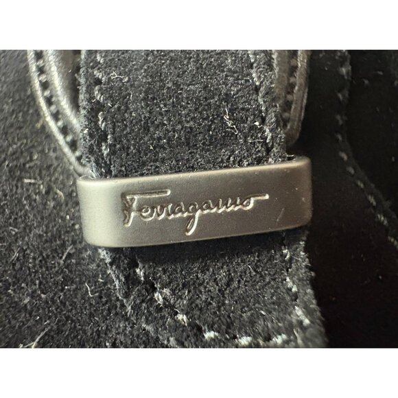 Salvatore Ferragamo Suede loafers Size 10 B color Black New made in Italy - Picture 11 of 11